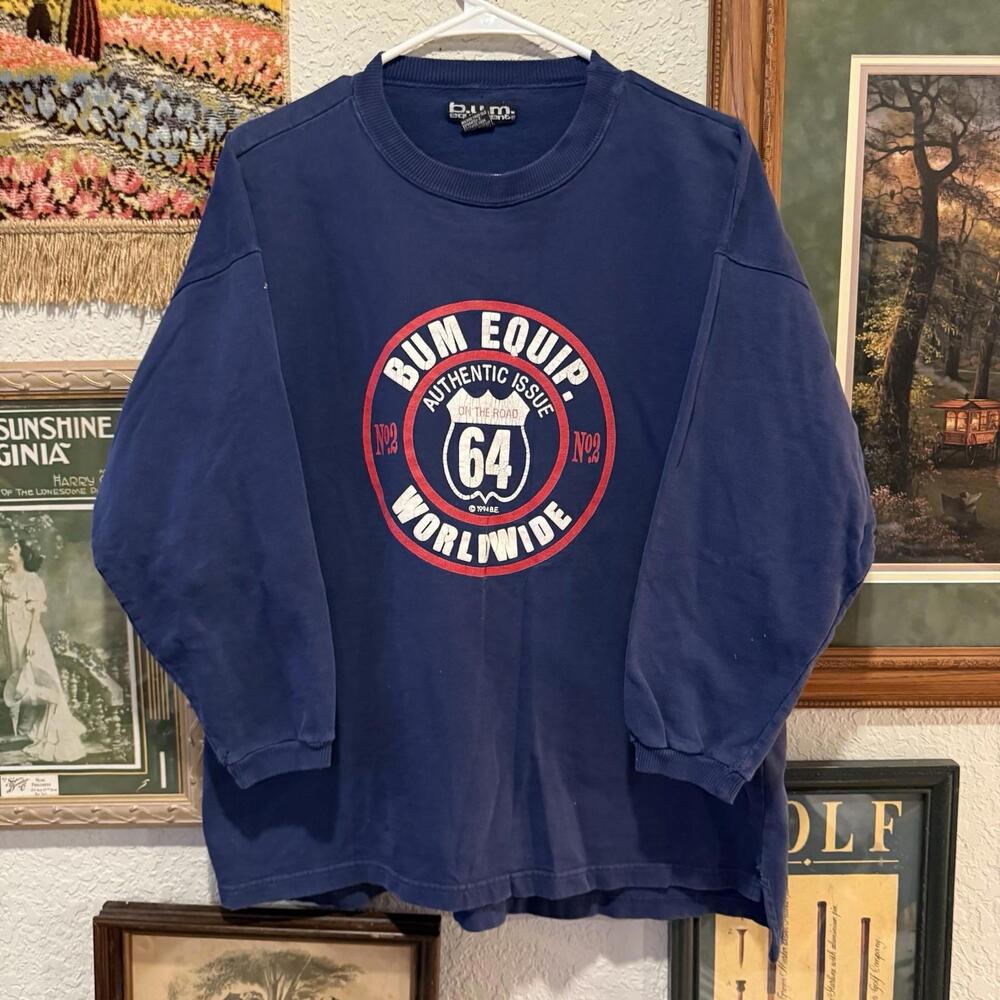 Equipment Navy Graphic Sweatshirt
